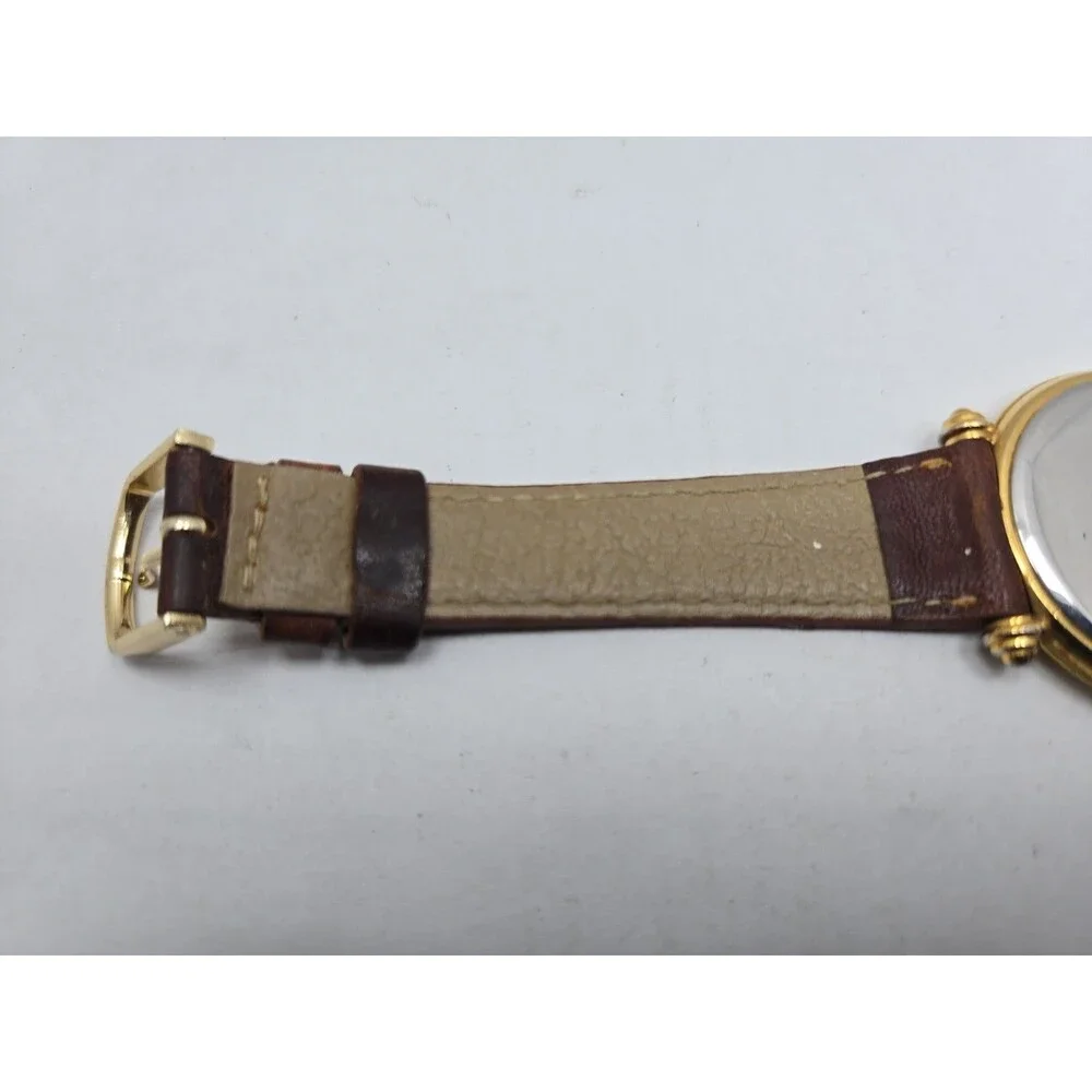 Vintage Seiko Vendome Obus 35mm Watch Gold Tone Quartz Art Deco New Battery